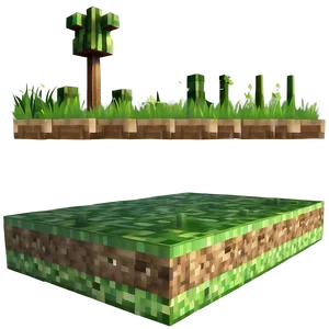 Minecraft Grass Block In Sunlight Png Csf85 PNG image