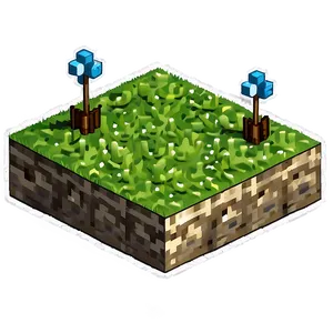 Minecraft Grass Block Isometric Png Jjr10 PNG image