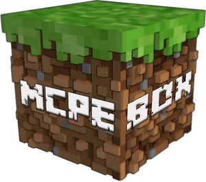 Minecraft Grass Block M C P E Box PNG image