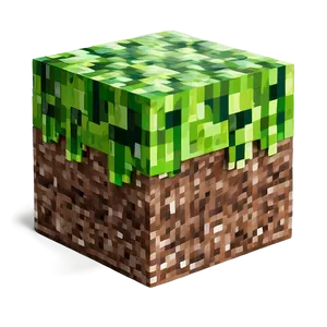 Minecraft Grass Block On Transparent Background Png Ajd PNG image