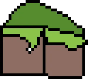 Minecraft_ Grass_ Block_ Pixel_ Art PNG image