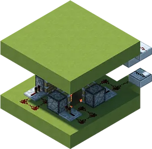 Minecraft Grass Block Redstone Circuit PNG image