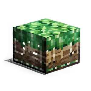 Minecraft Grass Block With Roots Png 06252024 PNG image