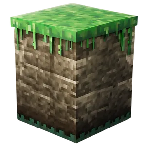 Minecraft Grass Block With Roots Png Dwl PNG image