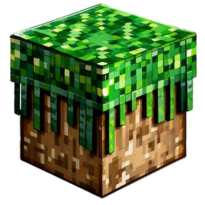 Minecraft Grass Cube Png Kcf PNG image