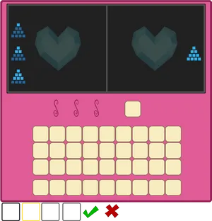 Minecraft Heart Game Interface PNG image