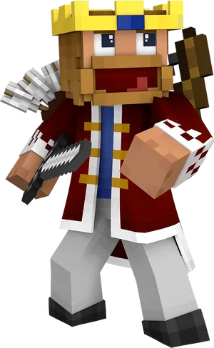Minecraft_ King_ Character_ Render.png PNG image
