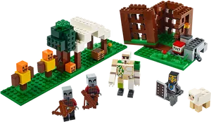 Minecraft Lego Crossover Set PNG image