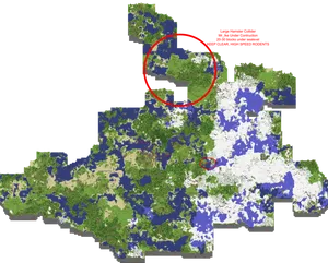 Minecraft Map Overviewwith Annotations PNG image