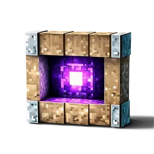 Minecraft Nether Portal Art Png Rfv4 PNG image