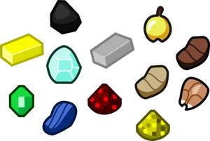 Minecraft_ Ores_and_ Minerals_ Collection.png PNG image