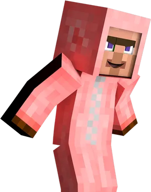 Minecraft Pig Costume Character PNG image