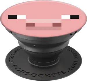 Minecraft Pig Pop Socket Design PNG image