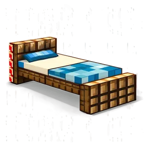 Minecraft Single Bed Png 06122024 PNG image