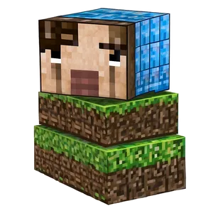 Minecraft Steve Head Blueprint PNG 2