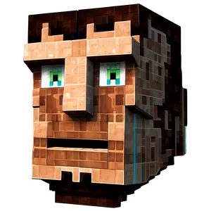 Minecraft Steve Head Blueprint PNG Tvu71
