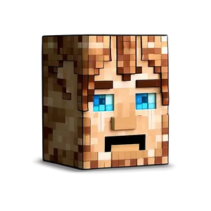 Minecraft Steve Head Cutout PNG 06282024