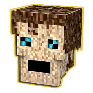 Minecraft Steve Head For Crafts Png 06282024 PNG image