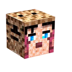 Minecraft Steve Head Model Png 06282024 PNG image