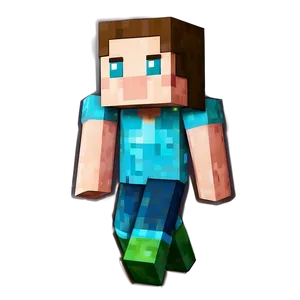 Minecraft Steve With Diamond Block Png Tls68 PNG image
