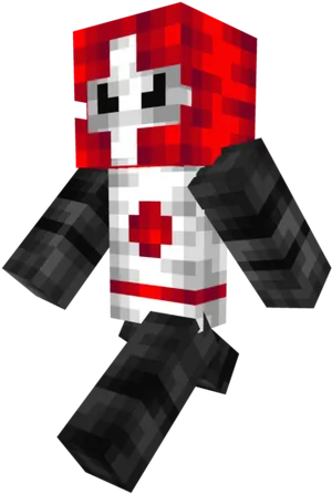 Minecraft Style Red Mushroom Character PNG image