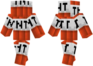 Minecraft T N T Skin Design PNG image