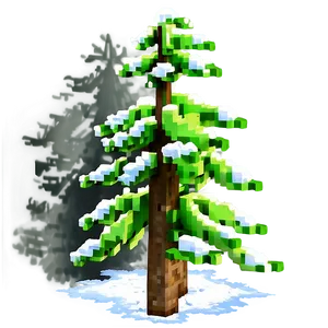 Minecraft Tree In Snow PNG Eqq PNG