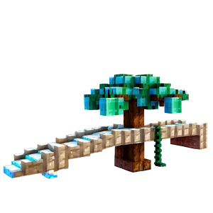 Minecraft Tree With Bridge PNG 30 PNG