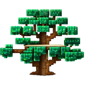 Minecraft Tree With Bridge PNG Dki PNG