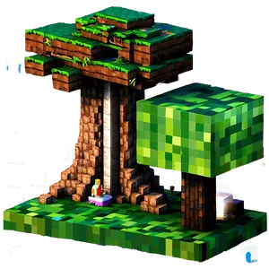 Minecraft Tree With House PNG 55 PNG