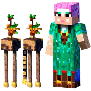 Minecraft Villager In Desert PNG 12