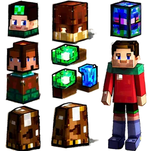 Minecraft Villager With Emeralds PNG Ilg24 PNG