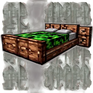 Minecraft Wooden Bed PNG 75