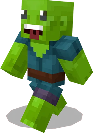 Minecraft Zombie Character.png PNG image