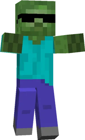 Minecraft Zombie Character PNG image