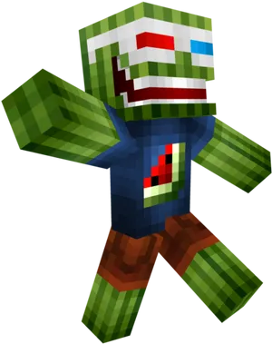 Minecraft Zombie Grass Block Costume PNG image