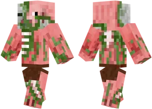 Minecraft_ Zombie_ Pigman_ Character_ Models PNG image