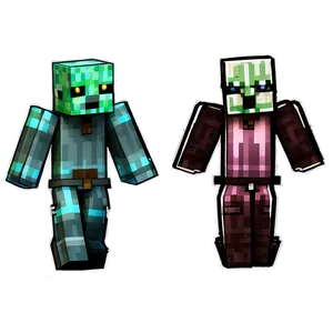 Minecraft Zombie Villager PNG 06202024