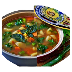 Minestrone Italian Soup PNG Bhn20