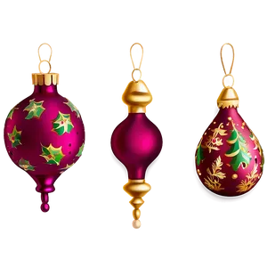 Mini Christmas Ornaments PNG Abt57 PNG