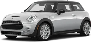 Mini Cooper Silver Side View PNG image