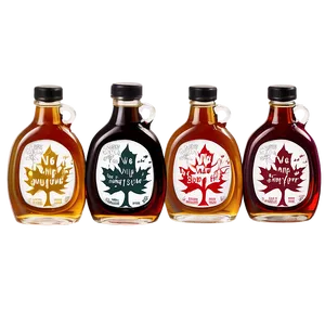 Mini Maple Syrup Bottles PNG 06212024
