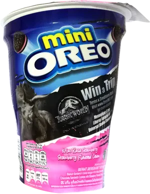 Mini Oreo Strawberry Cup Jurassic World Promotion PNG image