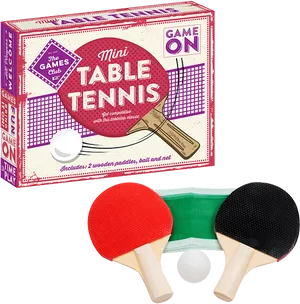 Mini Table Tennis Set Packaging PNG image