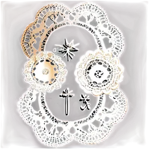 Miniature Doily Set Png 06122024 PNG image