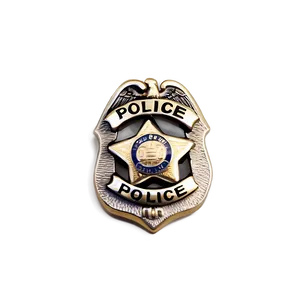 Miniature Police Badge PNG 05252024