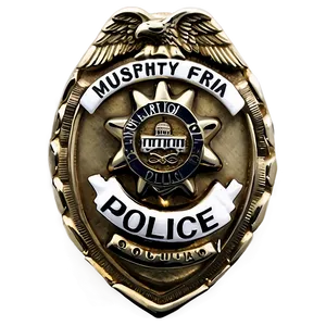 Miniature Police Badge PNG Aub