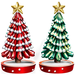 Miniature Xmas Tree Collection Png 06292024 PNG image