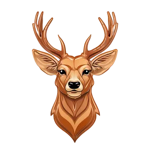 Minimal Deer Head Line Art Png 06212024 PNG image