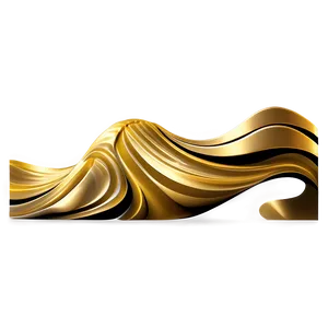 Minimal Gold Wave Png 06262024 PNG image